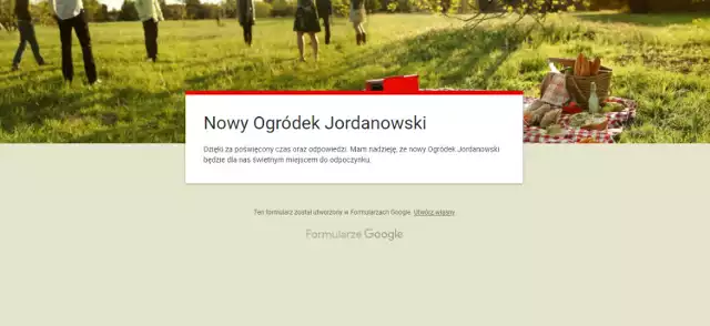 Ankieta - Ogródek Jordanowski w Międzychodzie