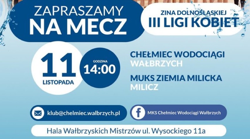 Siatkarki Chełmca Wodociągów Wałbrzych w sobotę, 11 listopada, rozpoczną III-ligowy sezon