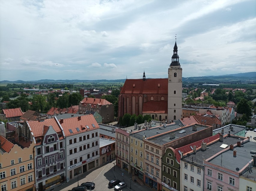 Dzierżoniów widziany z wieży Ratusza.