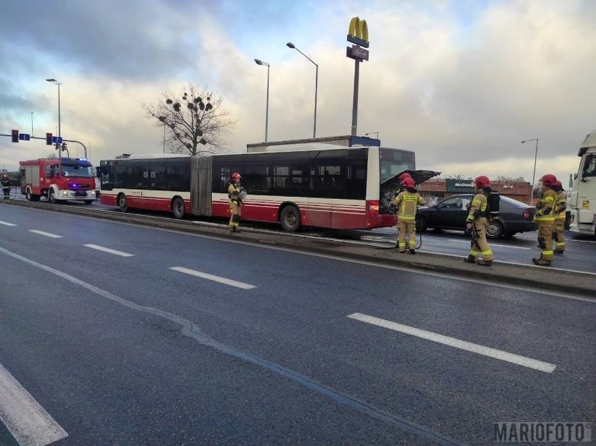 Pożar autobusu w Opolu.