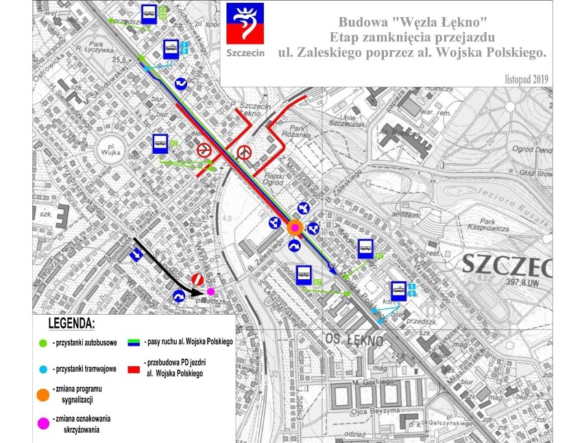 Ważne informacje dla kierowców! Kolejne zmiany przy Węźle Łękno. Zobacz MAPĘ i OBJAZDY