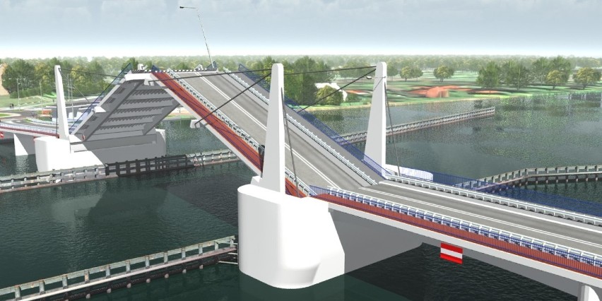 Nowy most będzie miał długość 173 m (ze skrzydłami 181,5 m),...