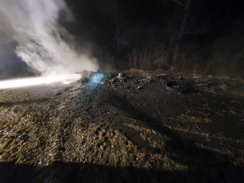 Łuna ognia nad jeziorem w Rgielsku. Strażacy wezwani do akcji 