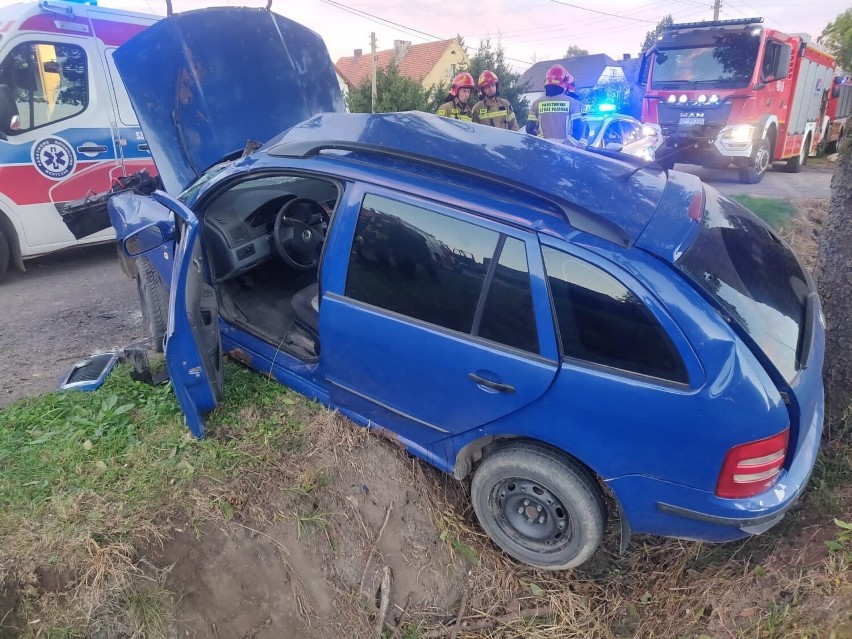 Wypadek w Makowicach (w gminie Skoroszyce).