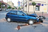 Wypadek w Sędziszowie Małopolskim. Auto potrąciło motocykl