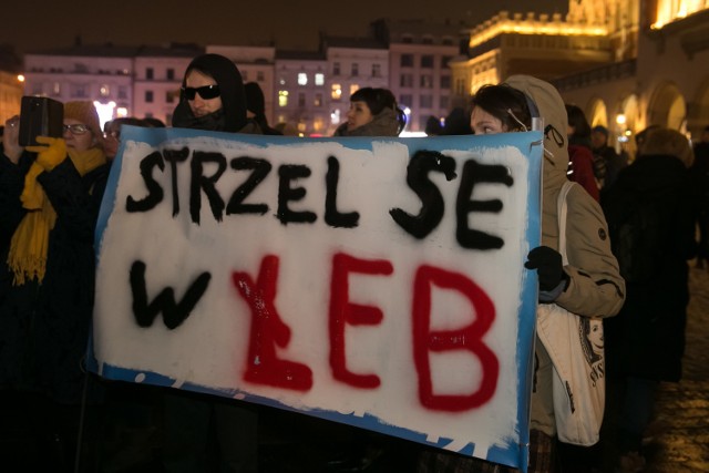 Dziki protest w obronie dzików w Krakowie. "Dzik czuje, tak jak kot prezesa", "Strzel se w łeb"