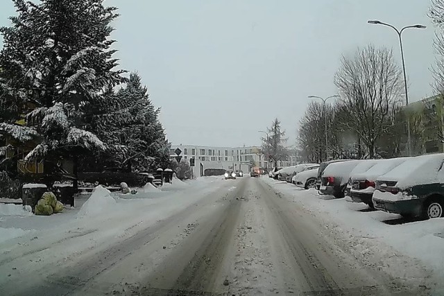 Zima w Słupsku. Ulice miasta oczami kierowcy