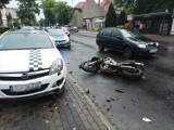 Wypadek na ulicy Kościuszki w Szczecinku. Motocyklista zabrany do szpitala [ZDJĘCIA]