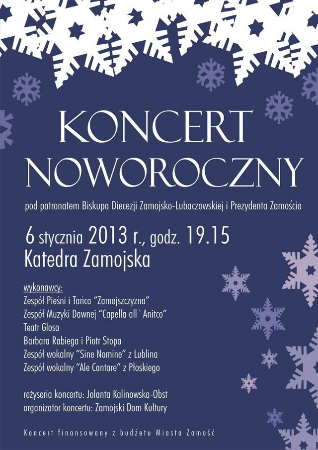 6 stycznia koncert noworoczny w katedrze