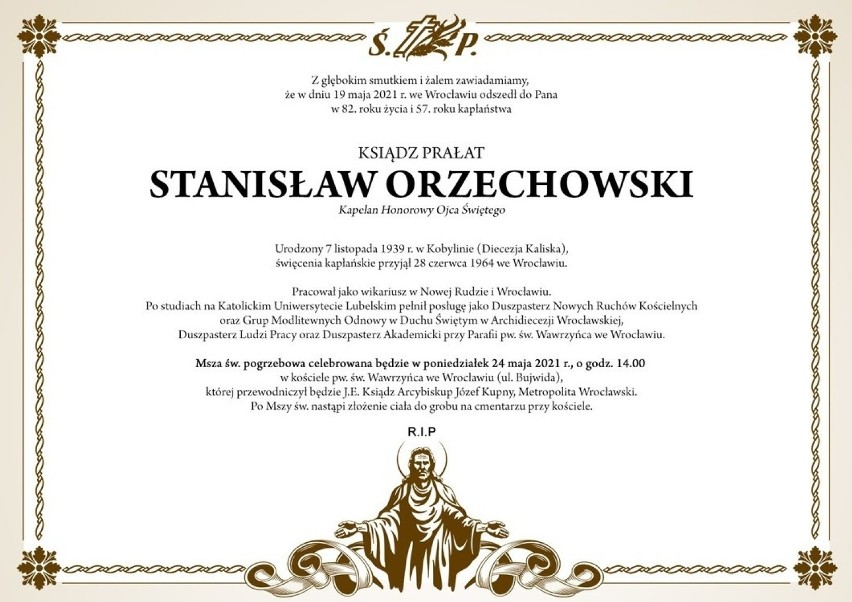 Wrocław. Pogrzeb ks. Stanisława Orzechowskiego. Zobacz zdjęcia! (TRANSMISJA ONLINE)