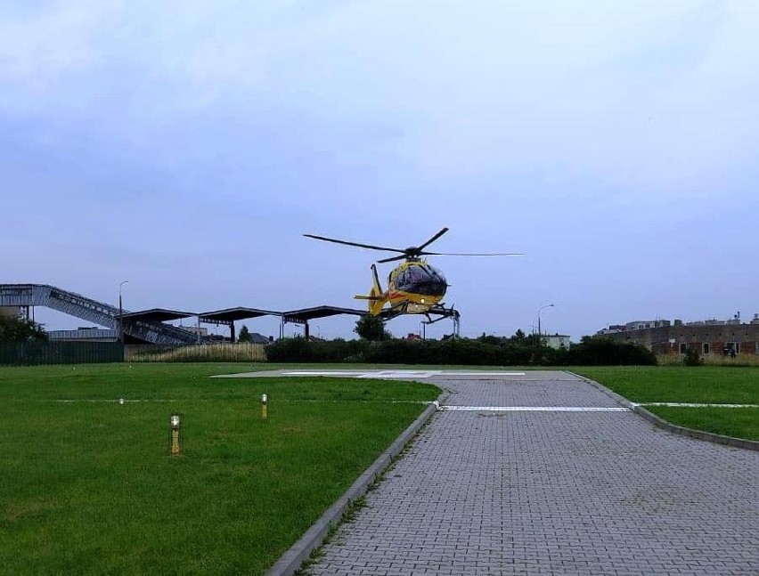 Helikopter LPR przetransportował ranną kobietę do szpitala w...