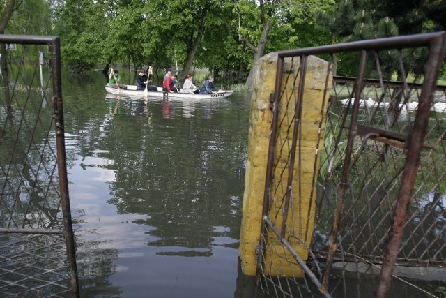 Powódź w Zabrzu w 2010 roku. Wody Kłodnicy zalały dzielnicę Makoszowy