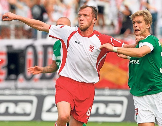 Jacek Kuklis to jeden z walecznych piłkarzy ŁKS, a waleczność w Krakowie będzie w cenie