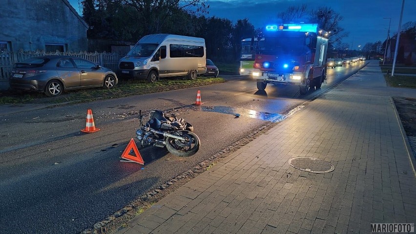 Wypadek motocyklisty w Kępie pod Opolem.