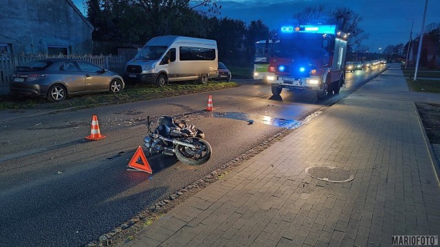 Wypadek motocyklisty w Kępie pod Opolem.