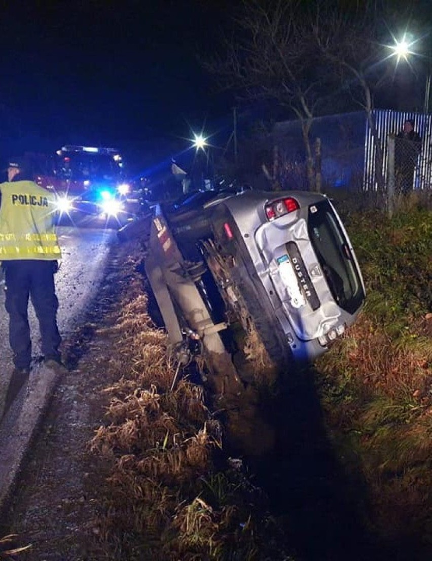 Tak wyglądał wypadek na DK 75, w którym w rowie wylądowała...