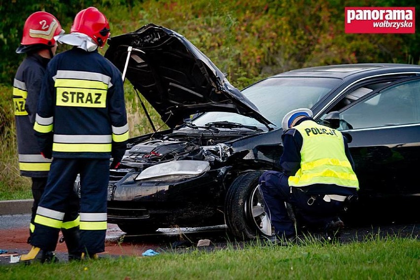 Wypadek drogowy na ul. Uczniowskiej w Wałbrzychu