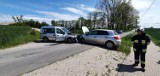 Wypadek dwóch samochodów w Wymysłowie pod Radzyniem Chełmińskim