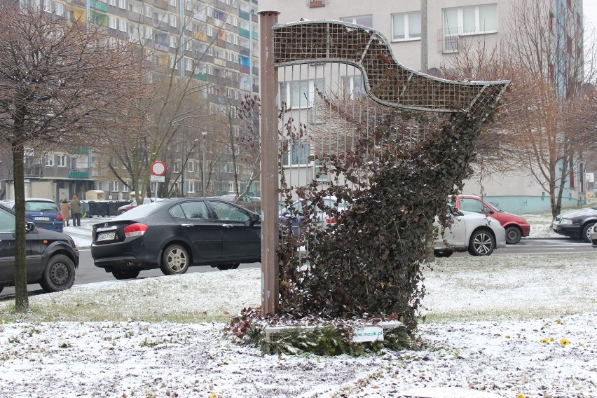 Zima w Gliwicach 2014: Pierwszy śnieg w tym roku - niewiele, ale zawsze coś. Zobacz Zdjęcia