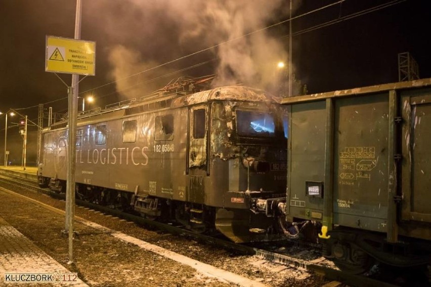 Płonąca lokomotywa na trasie Ostrów Wielkopolski - Kluczbork. Maszynista był pod wpływem alkoholu