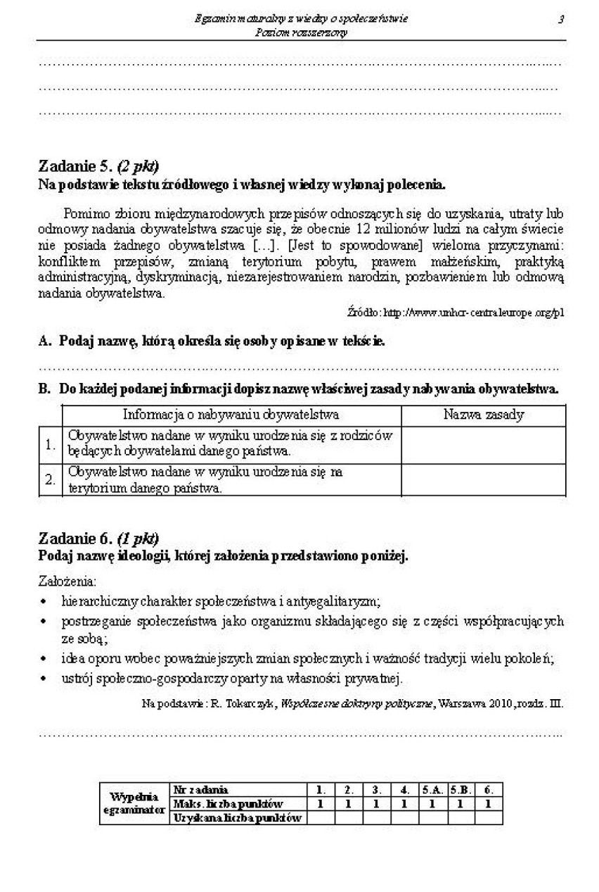 Matura 2014. Wiedza o społeczeństwie poziom rozszerzony