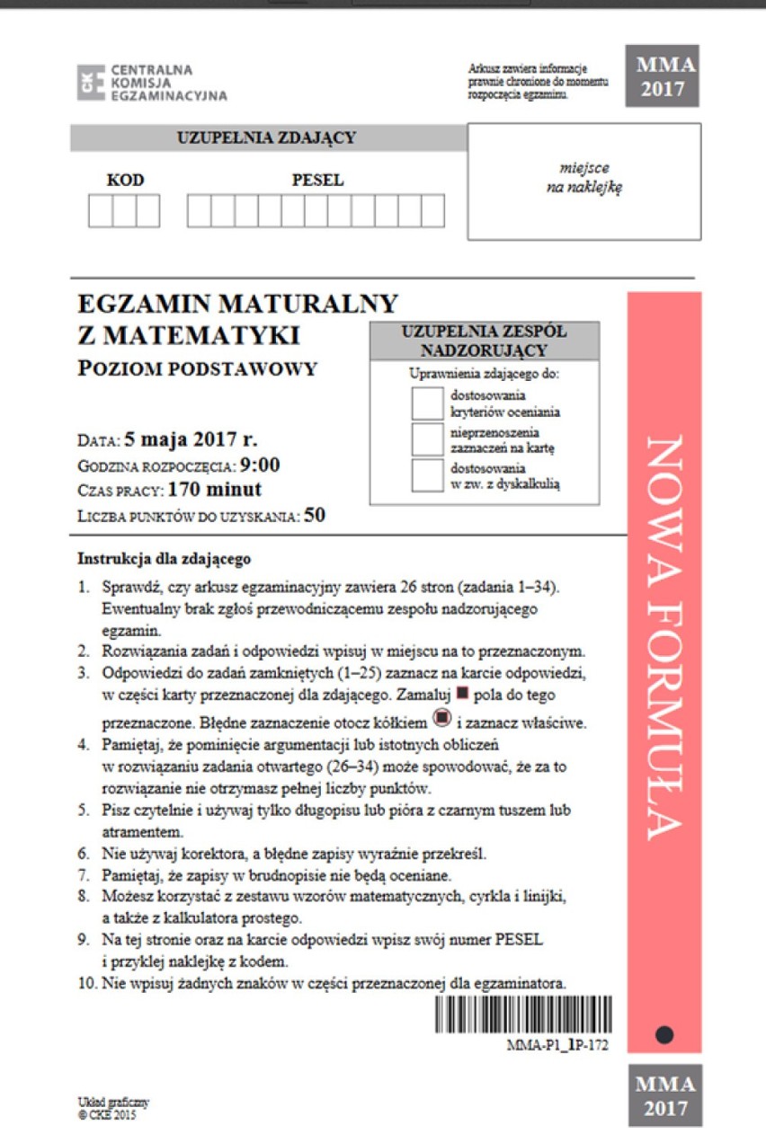 Matura 2017 Matematyka Podstawowa: twierdzenia Talesa i Pitagorasa na maturze z matematyki! (Arkusz)