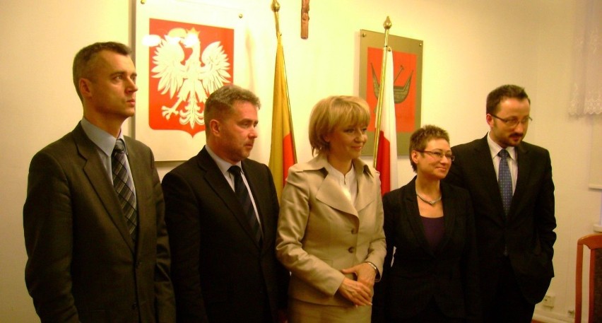 Od lewej: Paweł Paczkowski, Marek Cieślak, Hanna Zdanowska,...