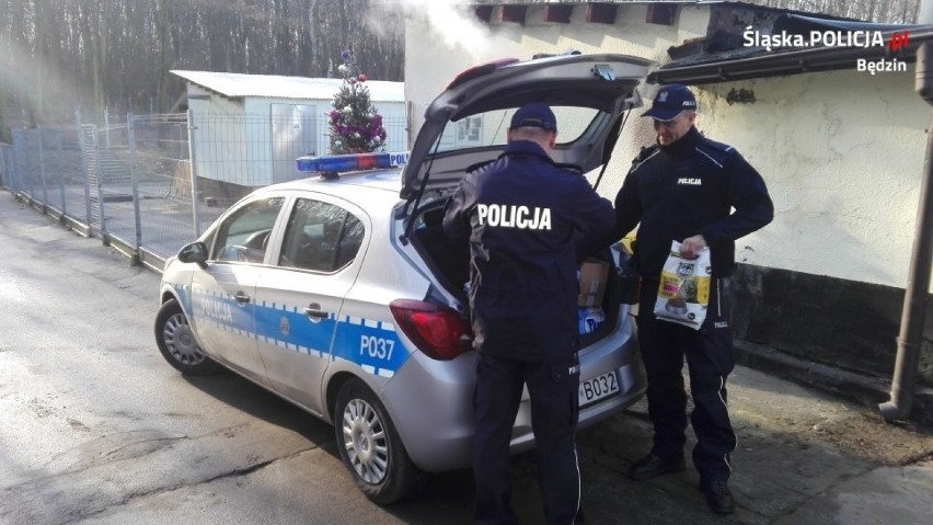 Będzińscy policjanci ponownie przekazali dary dla schroniska w Sosnowcu ZDJĘCIA