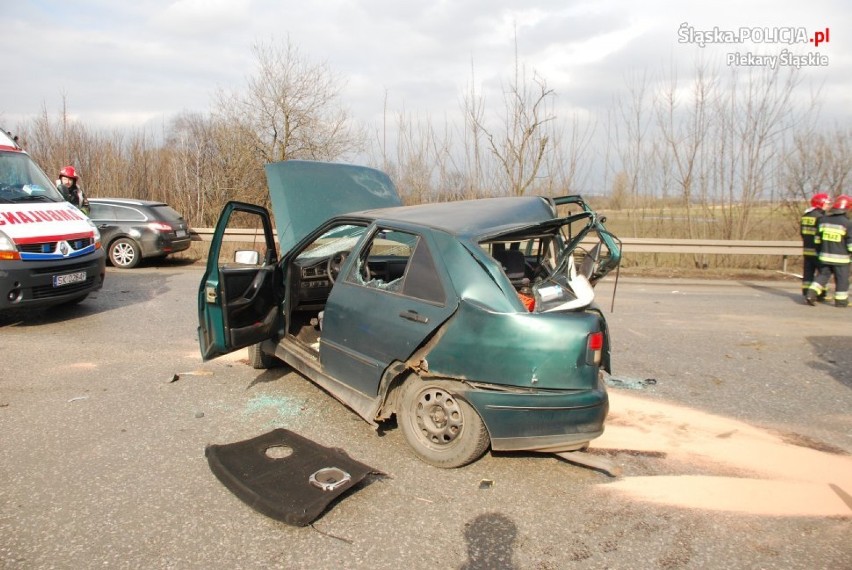 Kolizja trzech samochodów na DK 94. Nie było poszkodowanych