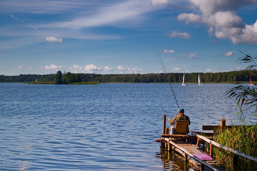 Jezioro Sławskie latem