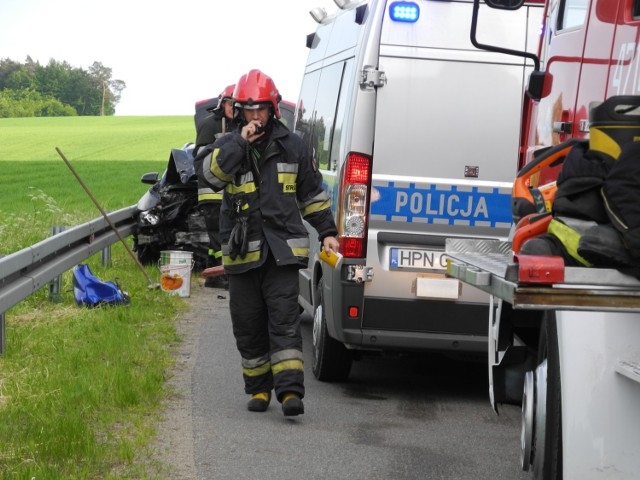 Wypadek pod Lęborkiem. Motocyklista nie żyje