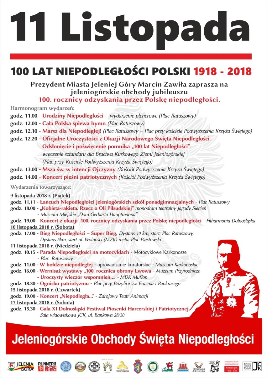 100 lat Niepodległości. Obchody jubileuszu setnej rocznicy. 