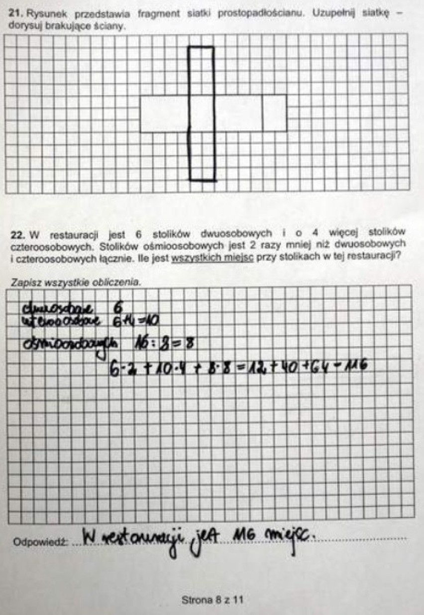 Test 6 klasisty CKE 2014/2015 arkusze odpowiedzi [Sprawdzian...