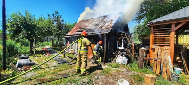 Pożar altany w Chrzanowie