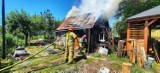 Chrzanów. Pożar altany na terenie ogródków działkowych [ZDJĘCIA] 