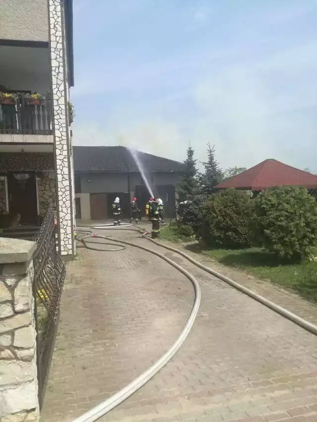 Pożar stodoły w Ożarowicach