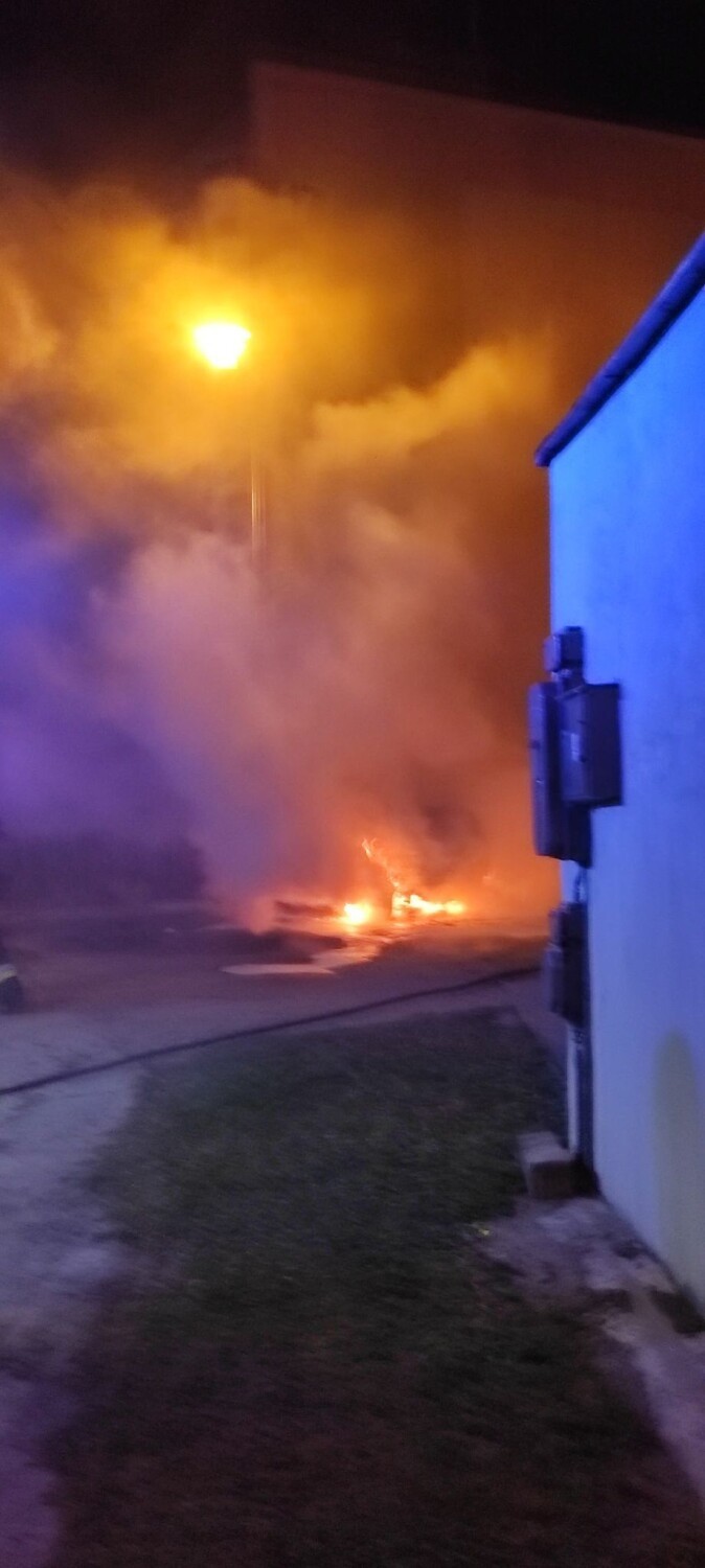 Pożar samochodu w gminie Fabianki
