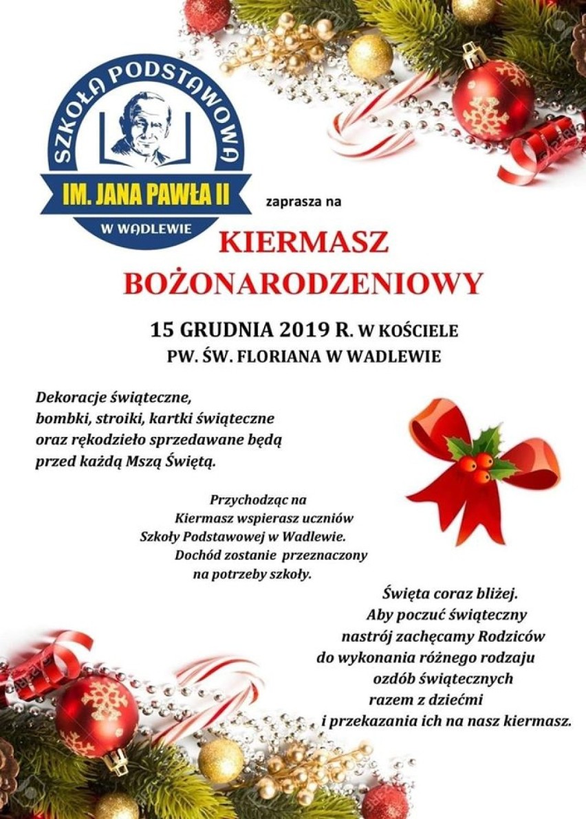 Jarmarki świąteczne będą odbywać się przez cały weekend w Bełchatowie i różnych miejscach powiatu