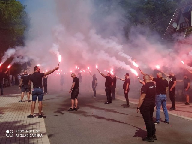 Pogrzeb tragicznie zmarłego kibica BKS Bielsko-Biała