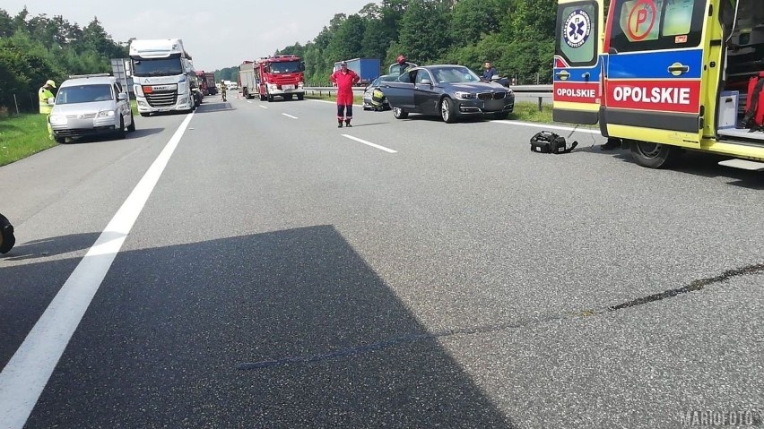 Kolizja na A4 pod Opolem. Były utrudnienia na trasie w kierunku Katowic