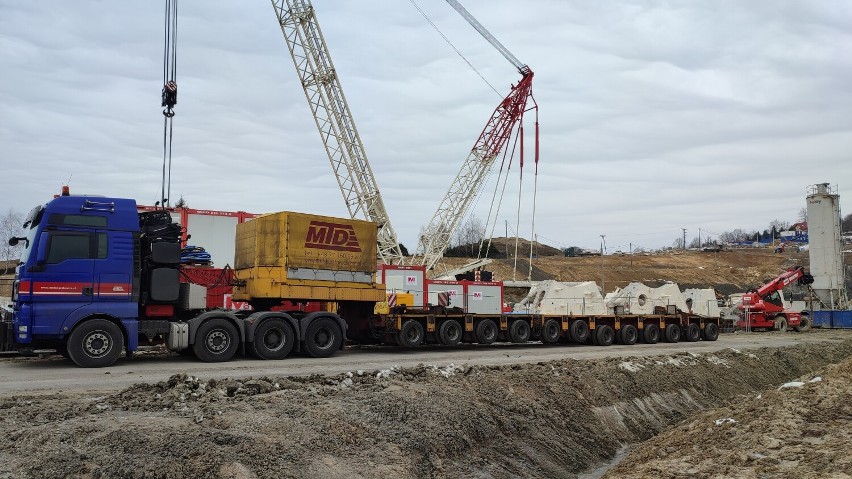 Ostatnie największe części TBM są już na budowie S19 Rzeszów Południe - Babica (FOTO)