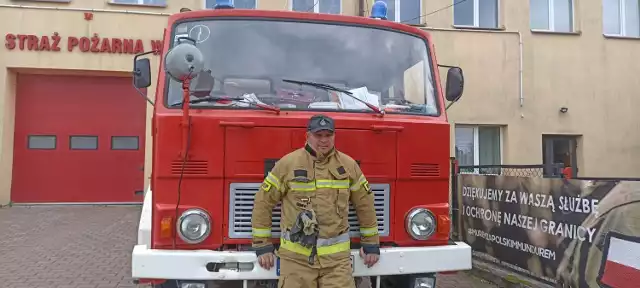 Jakub Gilewski, naczelnik OSP Kuźnica, liczy na wsparcie ludzi dobrej woli, którzy pomogą w zakupie nowego wozu.