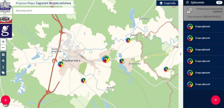 Co (i skąd) zgłaszają mieszkańcy Międzyrzecza do krajowej...