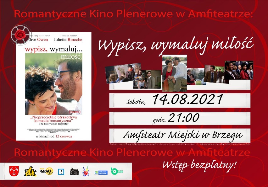 Romantyczne Kino Plenerowe w Brzegu już 14 sierpnia.