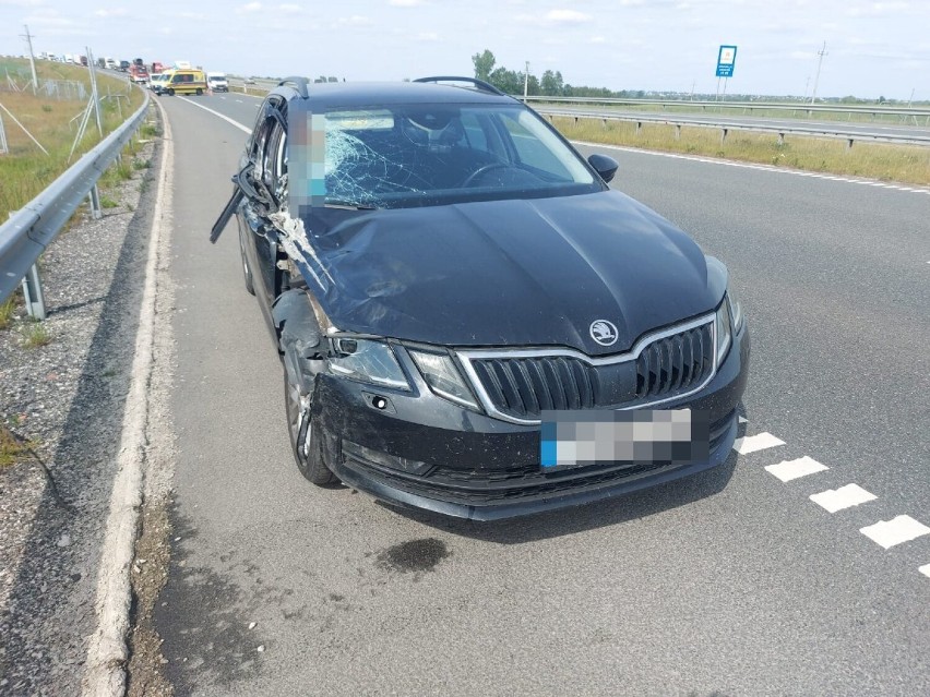 Wypadek na trasie S5 pomiędzy węzłami Bożejewice a Żnin...