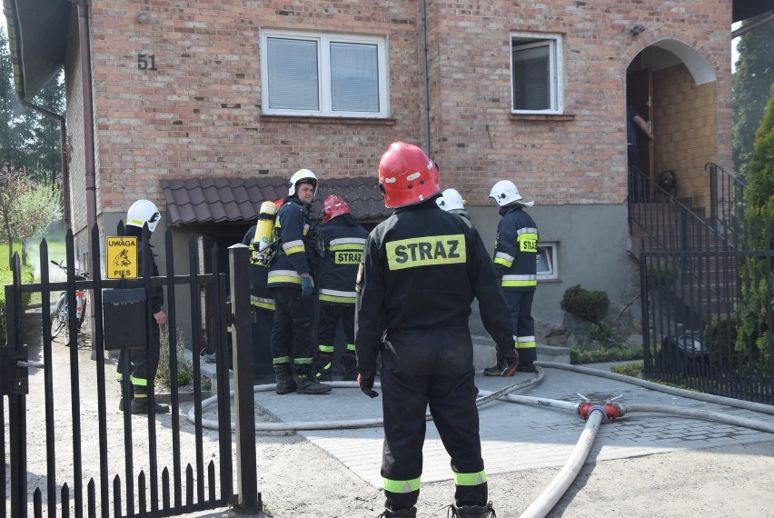 Pożar w domu w  Dzigorzewie koło Sieradza