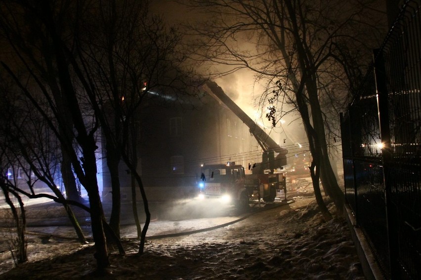 Pożar kamienicy przy ul. Zbocze