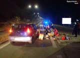 Wypadek w Rybniku. Na przejściu dla pieszych samochód potrącił kobietę. Ranna 33-latka trafiła do szpitala