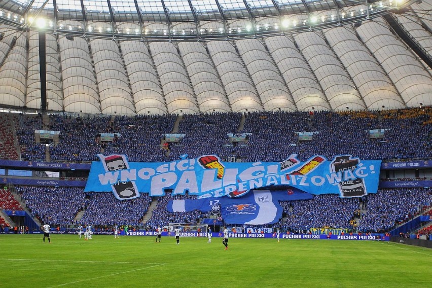 Finał Pucharu Polski: Kibice Lecha Poznań na Stadionie Narodowym