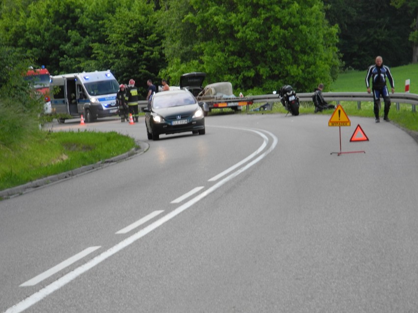 Wypadek pod Lęborkiem. Motocyklista nie żyje